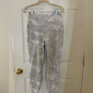 RBX Women's Light Gray Camo High-Waist Leggings